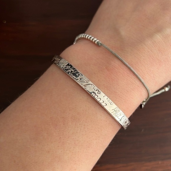 Jewelry - Metal cuff bracelet silver tone